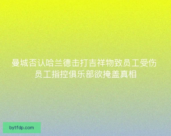 曼城否认哈兰德击打吉祥物致员工受伤 员工指控俱乐部欲掩盖真相